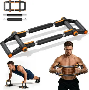 3-in-1 Adjustable Arm Trainer, Push-Up Bars - Multifunctional Chest Expander for Home Strength Training