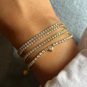 Cruz Layered Tennis Bracelet for Women – 18K Gold Plated 316L Stainless Steel | CZ Double Layer Bracelet | Waterproof Anti-Tarnish Jewelry