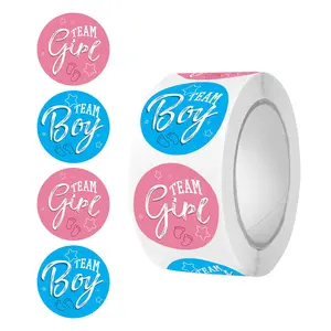 500pcs Gender Reveal Party Stickers Roll, Gift Bag Sealing Stickers, Party Decorations, Home Decor, Perfect Gifts