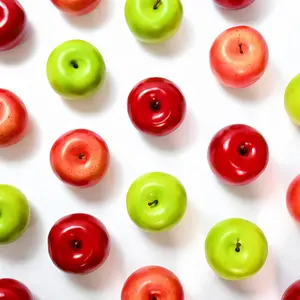 4 Pcs Artificial Apples, Realistic Fake Delicious Apples, Decorative Lifelike Faux Apples for Home Kitchen Festival Party Photography Christmas Decoration