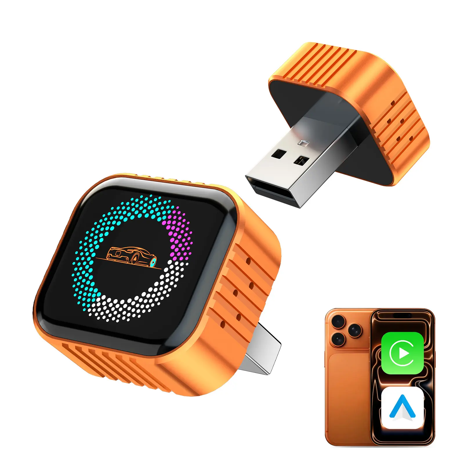 [Deals For You Days] 2026 New Wireless CarPlay Adapter, Converts Wired to Wireless for Apple CarPlay & Android Auto, Easy Plug-and-Play Setup, Quick Connection, Hands-Free Calling Car Electronics Accessory