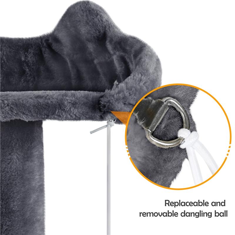【On Sale】Yaheetech 54"/57''/63"/79"/82" Cat Tree Multilevel Cat Tower with 2 Condos & Dangling Ball & Round Platform & Ladder