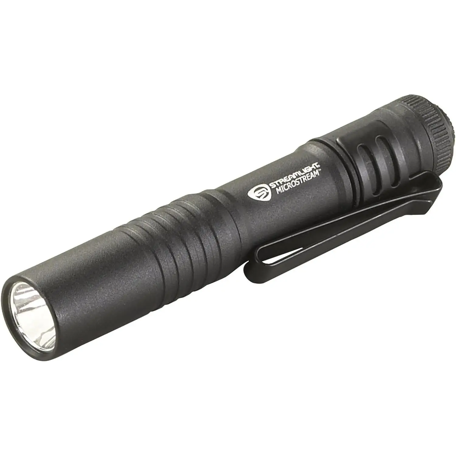 66318 MicroStream Pocket Flashlight - 45-Lumen Everyday Carry, Black, AAA Alkaline Battery-Powered Handheld Bright LED Compact Multi-Mode Emergency Pocket Mini Standard Torch, Battery-Powered Handheld Standard Torches, Bright Led Standard Torches