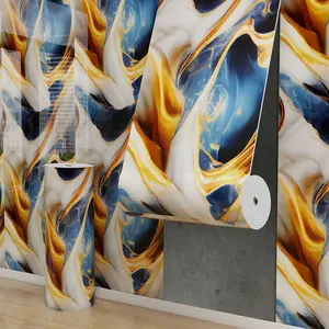 Self-Adhesive Marble Wallpaper Roll, Fireproof Moisture-Proof Aluminum Composite Board, Wall Decor for Living Room Bedroom Bathroom