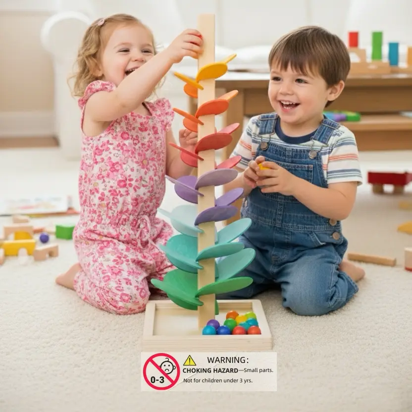 Rainbow Music Tree Puzzle Toy |   No-Assembly Montessori Educational Toy for Kids 3+ |   Colorful Rolling Ball Game |   Ideal Birthday Gift