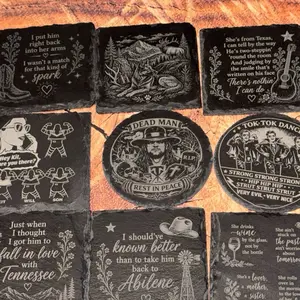 Engraved Slate Coasters (singles)