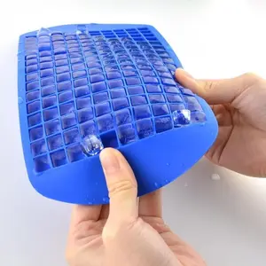 1 Pc Silicone Mini Ice Cube Tray – 160 grid crushed ice mold for small ice cubes. Flexible and easy release design, perfect for water bottles, drinks, cocktails and everyday cooling use.