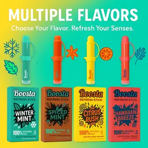 Boosta Electric Nasal Inhaler Stick – Natural, Plant-Based Formula for Instant Energy & Nasal Congestion Relief – 3-Pack, Portable for Daily Use – Ideal for Young Adults (Men & Women) Healthcare Aromatherapy Aromatherapy Set