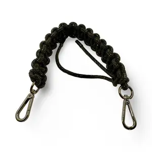 Jet Black Rhinestone Bag Strap