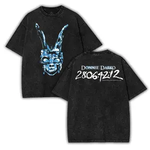 Donnie Darko Movie Shirt Double Printed Washed Tshirt, Sweater 2 Sided Cotton unisex acid graphic tees movie Menswear Casual graphic tshirts clothing merch Top Apparel