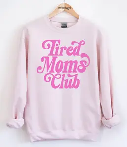 Tired Moms Club Color On Color Graphic Top