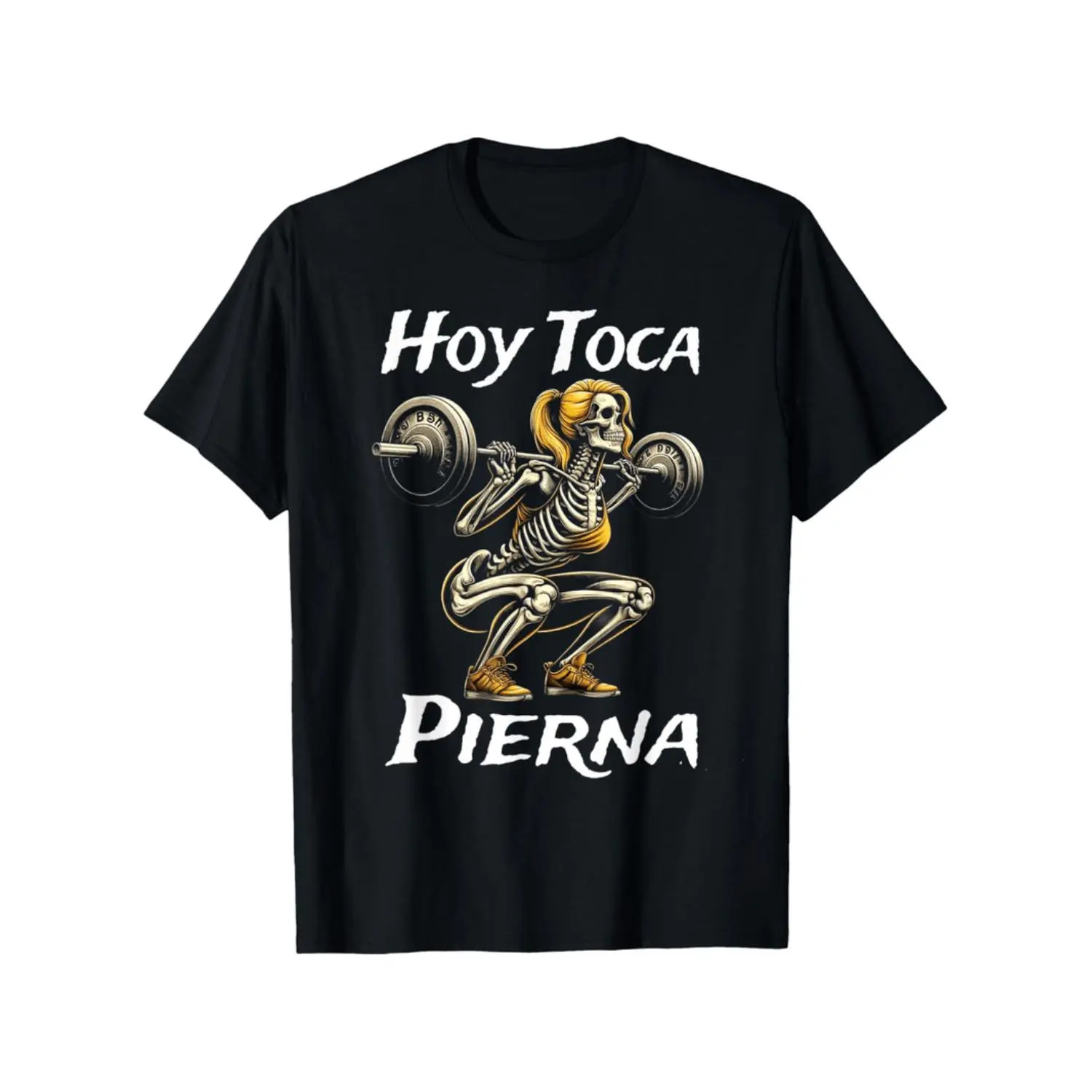 Calacas Chidas Gym | Mexican Sayings Funny Sarcasm Slang T-Shirt, Suitable for Unisex Personality Casual Round Neck Outdoor Short-Sleeved T-Shirt, Slightly Elastic, 100% Cotton, S-XXXL