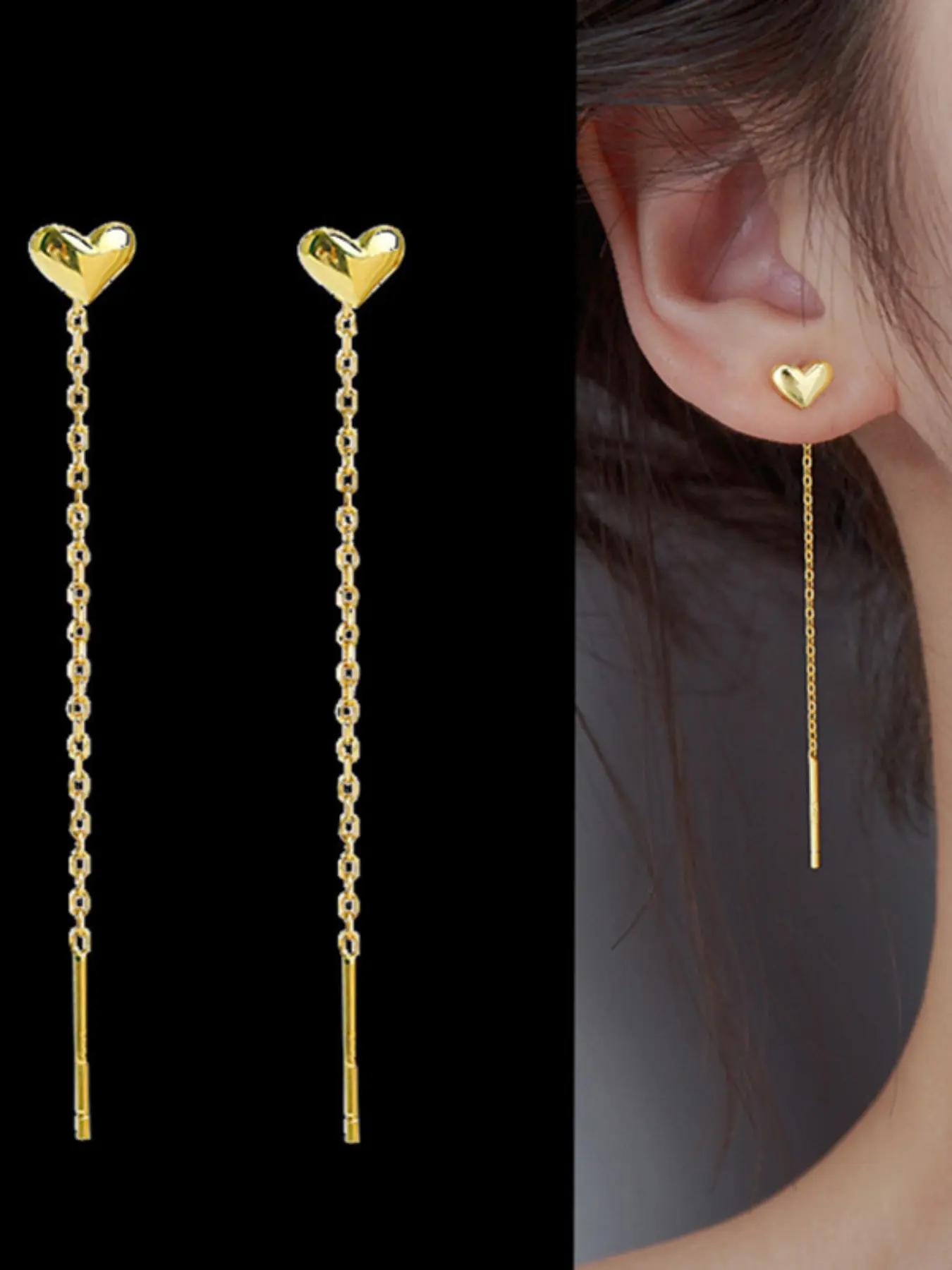 Heart-Shaped Earrings, Elegant Heart Design, Perfect Gift for Her, Unique Jewelry for All Occasions, Stylish Accessories