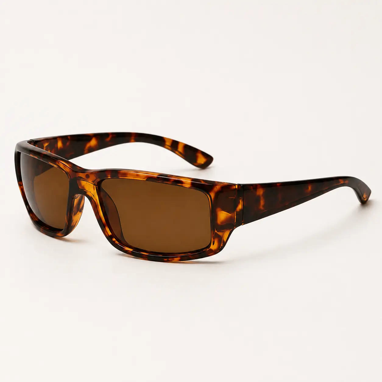 Retro Rectangle Sunglasses for Women & Men, UV400 Square Tortoise Frame Fashion Eyewear for Driving, Travel, Beach & Everyday Wear
