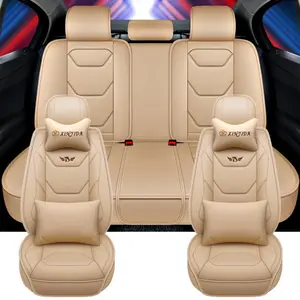 5 Seat Car Seat Cover Set, Full Vehicle Dust Proof Pad, PU Leather Protection, Durable and Comfortable, Fits Most Cars
