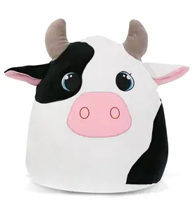 DOLLIBU SNUG-MOOSHIES 1 Large 17" 100% Polyester Cow Stuffed Toy - Unisex, Farm Life Theme, Cute Eyes, Soft Touch, Super Squishy Plush for 0-12 Years