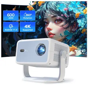 [ 800 ANSI Lumens ] L018 4k Projector 1080P Native, Electric Focus/Auto Keystone, Smart Proyector with Apps Built-in, WiFi and Bluetooth Projector for Home/Outdoor Movies/Bedroom (2026 Upgrade, L018-Grey)