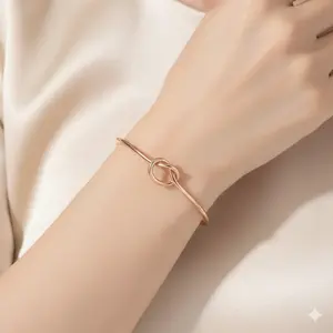 Customizable Minimalist Braided Love Knot Bracelet, Personalized Initial Couples Bangle, Multi-Layered Simple Friendship Bracelet for Women, Bridesmaid Party Gift Bridal Jewelry, Daily Wear Light Luxury Adjustable Heart Knot Love Bracelet Gift