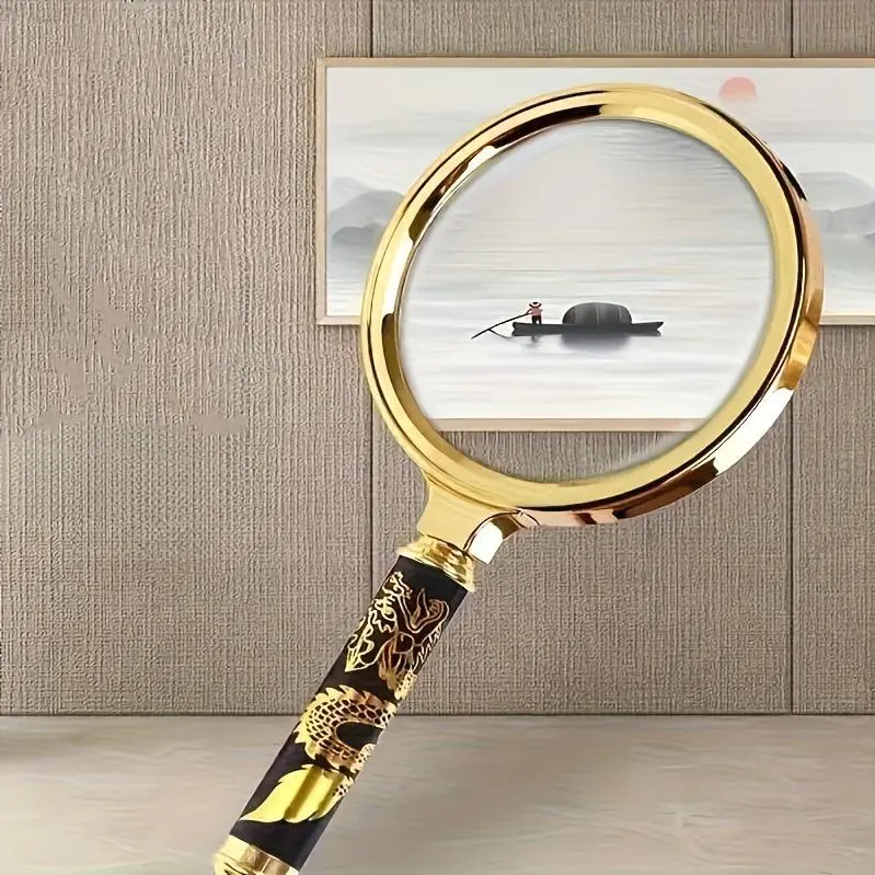 An Upgraded High-Definition Handheld Magnifying Glass That Is Drop-Resistant And Does Not Require Charging, Ideal for Seniors Reading Maps Or Observing Insects