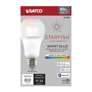 Satco Color Changing Smart LED Light Bulb