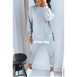 Autumn Winter Casual Loose Sweatshirt + Long Pants Two Piece Set For Women Fashion O Neck Pullover Sports Suit New Women Clothes