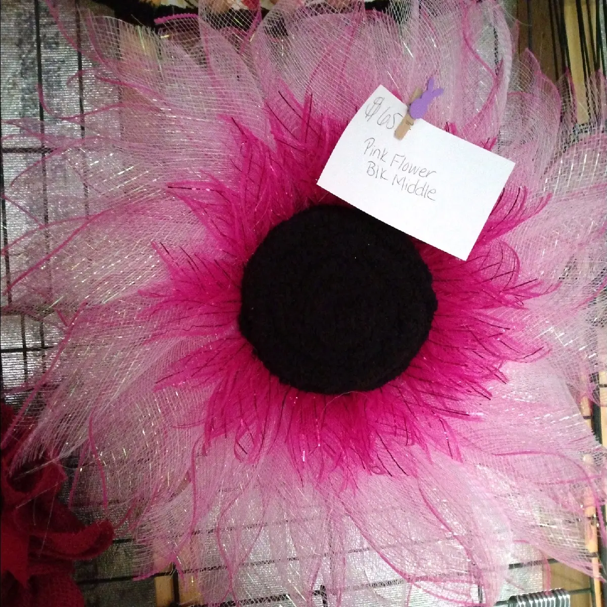 pink flower wreath