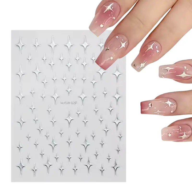 Nail Art Sticker - Starlight Silver