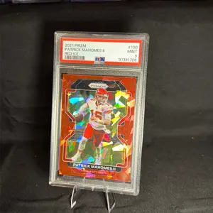 2021 Prizm Red Ice Patrick Mahomes II PSA 9 Color Match Trading Card
