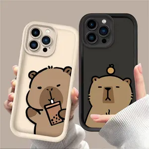 Capybara Matte Protective Smartphone Phone Case Decorative Phone Protector For iPhone 16 16E 15 14 13 12 11 Pro Max X XS X S Max XR SE 2020 SE4 7 8 Shockproof Printing Cover Casing