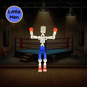 Articulated Boxer 3D Printed Ragdoll Flexi Toy for ADHD, Stress Relief Fidget Robot Figure, Collectible Gift for Kids and Adults