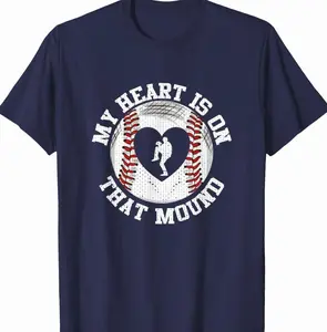 Baseball Mom Grandma Heart Funny Pitcher Fan T-shirt for Women Sport Family Game Day Outfit Trendy Gift for Baseball Moms Short Sleeve Tees