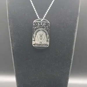 Unisex Leo Double-Sided Pendant Necklace