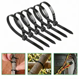 100Pcs 12 Inch Heavy Duty Zip Ties 50LBS High Tensile Strength UV Resistant Self Locking Nylon Cable Ties for Home Office Garden and Workshop