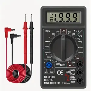 Digital Multimeter, 1 Count 10A 500V AC/DC Voltage Tester, 2000 Counts Auto-ranging Resistance Current Meter for Home, Electronics Repair, and DIY, Electrical Measuring Tool, Power Circuit Tester