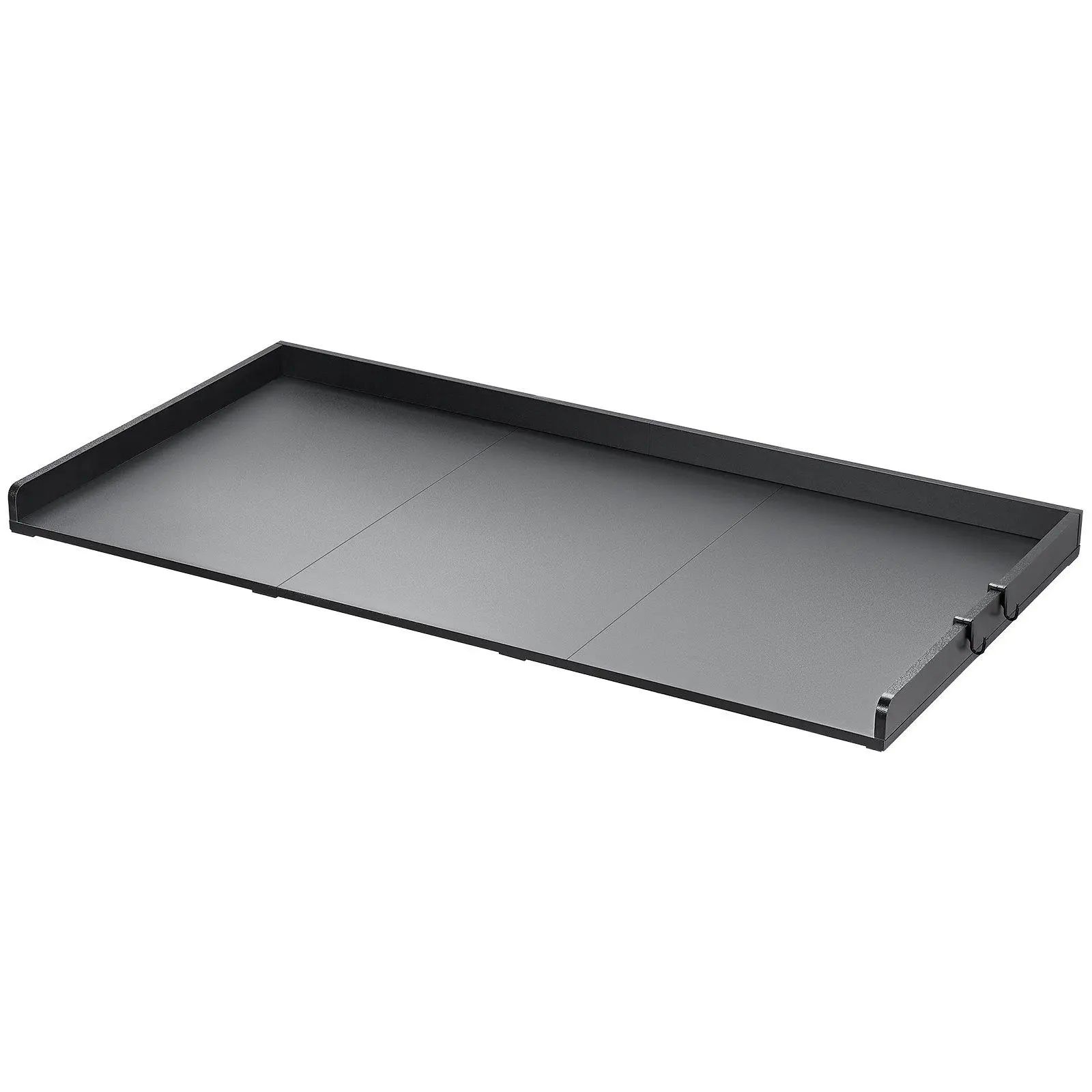54x27 Inch Laundry Countertop for Washer Dryer, 3 Splicing Wood Panels Water-Resistant Topper, 250 lbs Weight Capacity with Non-Slip Pads, Black No-Drill Folding Surface for Laundry Room