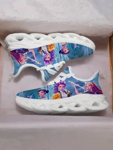 Unisex Casual Textile Shoes, K-Pop Inspired Design, Cold Blue Color, Lightweight Eva Sole, All-Season Comfortable Footwear