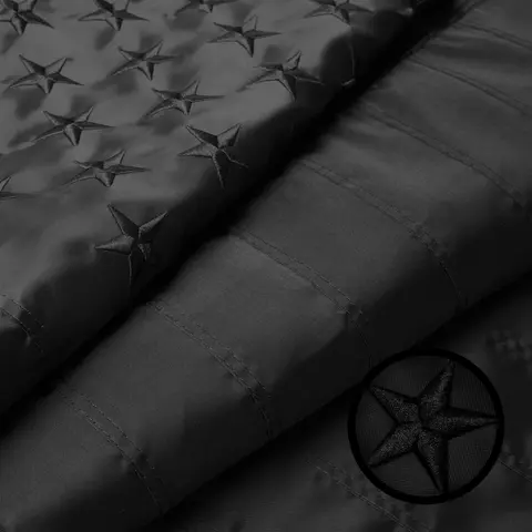 All Black American Flag | 3x5 Ft | Long Lasting US Flag, Made From 210D Polyester, Embroidered Stars, Sewn Stripes, Brass Grommets, Vivid Color, Outdoor/Indoor