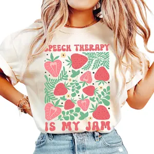 Speech Therapy Is My Jam T-Shirt | Cute SLP Tee for Speech Language Pathologists | Funny Speech Therapist Gift | Pathology T-Shirt
