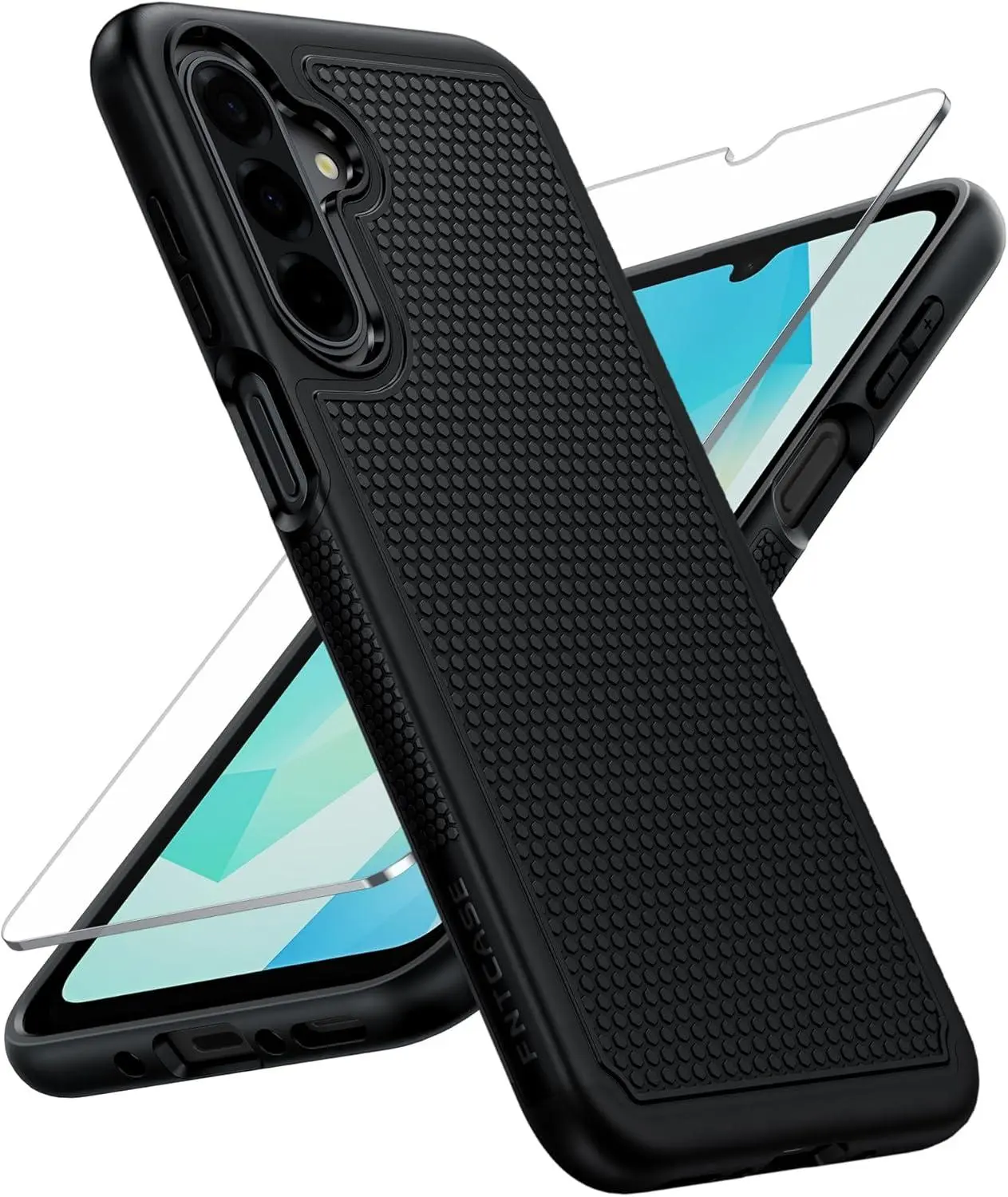 Samsung Galaxy A17/A16 5G Smartphone Case, Military-Grade Drop-Resistant TPU-PC Dual-Layer Slim Fit Cellphone Shell, Anti-Slip Matte Texture Handheld Accessories Black Protective Cover