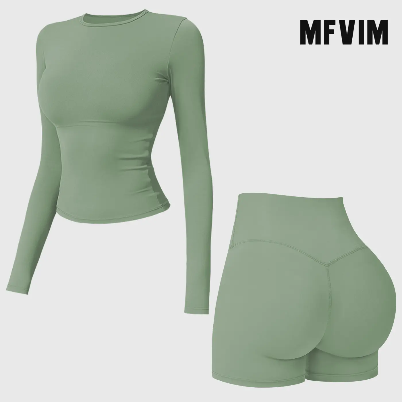 Long & Short Set - Basil Green