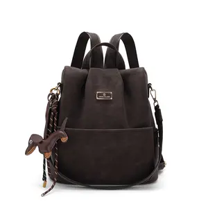 2026 Trending Retro Convertible Soft Leather Backpack-A 2-in-1 Anti-Theft Shoulder Bag.Essential For Students' Daily Life & Travel outdoorfun