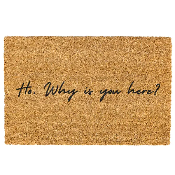 Ho why is you here Door mat, Funny, Decorative Mat, Who You Are, Welcome Mat, Funny Welcome Mat, Go Away Non-slip, Indoor, Outdoor, 10Merch