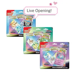 Pokemon Prismatic Evolutions Tech Sticker packs x1 [LIVE OPENING]