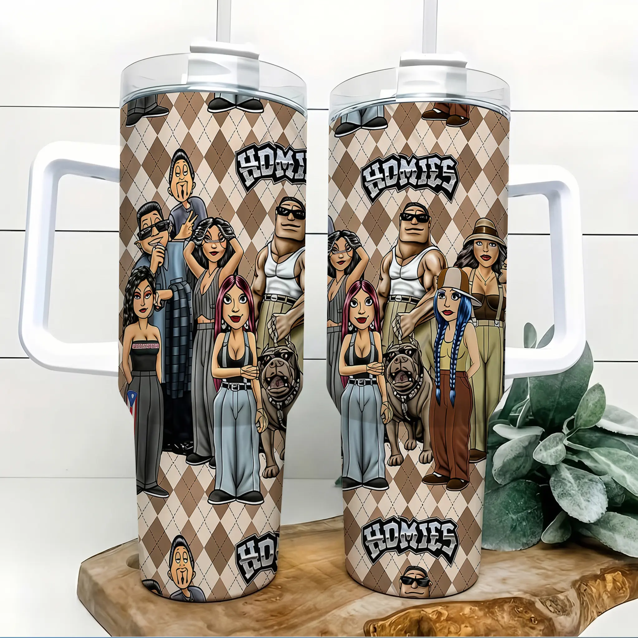 40oz Classic Heat-Resistant Stainless Steel Lowrider Flask - Wide Mouth Insulated Car Cup with Lid, Handle, Straw, Coffee Drinkware for West Coast Vintage Latino Street Culture Fans