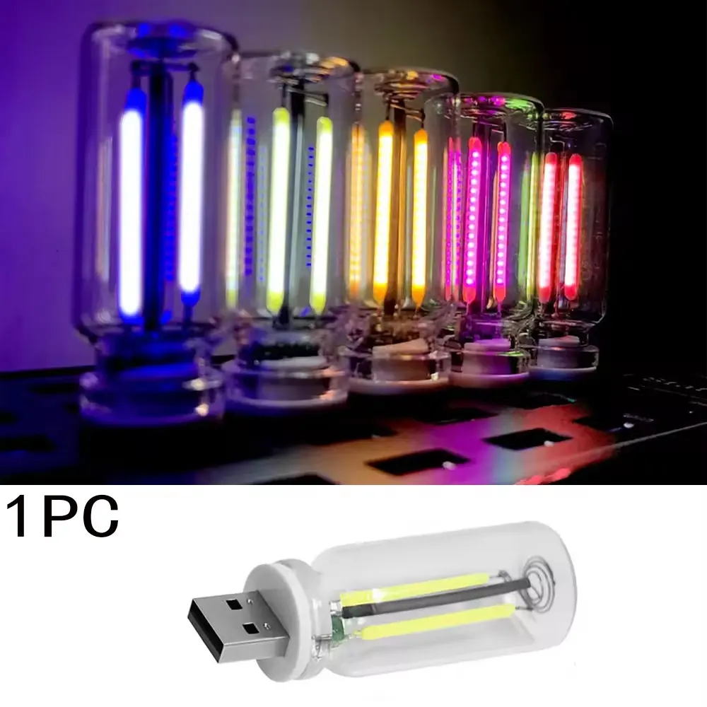 USB Touch Night Light Portable LED Lighting Dimmable Touch Sensor Filament Light Decorative Atmosphere Lamp for Car Bedroom USB Powered Lighting
