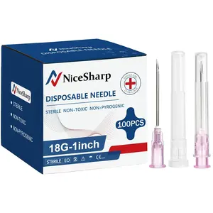 100PCS 18Ga 1 inch Needle Lab Accessories, Refilling Inks, Individually Packaged