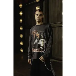 RODMAN BRAND Men's x nWo Zap Long Sleeve T-Shirt - Multicolor