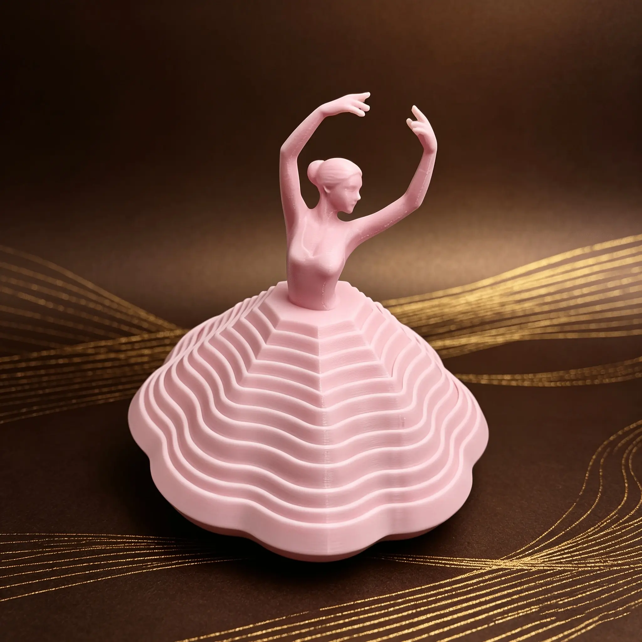 Ballet Dancer Stress Relief Ornament 3D Optical Illusion Folding Educational Toy Polygonal Turnip Tower Desktop Decor Creative Healing Gift for Holiday Stress Relief Decoration