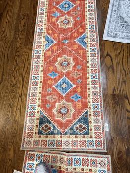 HEBE Farmhouse Kitchen Rugs Sets Of 3 Non Slip Washable Boho Kitchen Rugs And