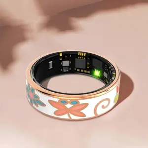 Smart Ring for Men and Women - Multifunctional Fashion Tech with Enamel Color, 5ATM + IP68 Waterproof, Activity Tracker, Fitness Tracker, Pedometer, Multi-Sport Modes, Couples Ring, Multi-Language Support - Stylish Gift Idea